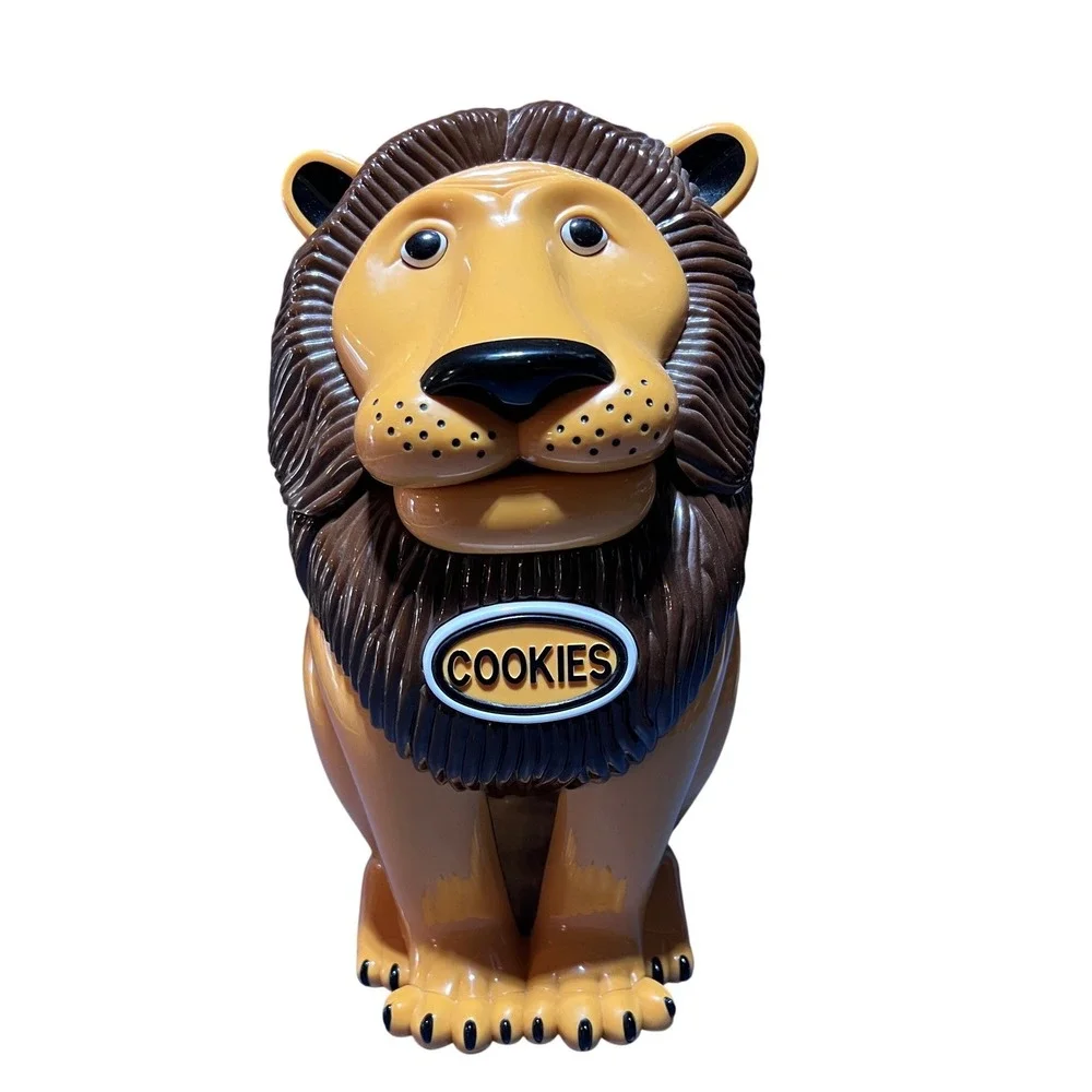 Vintage 1999 Fun-Damental Tiger Talking Lion Cookie Jar Roaring Sound Works